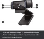 Webcam Logitech C920 Full HD 1080p Preta - 960-000764 - V.C