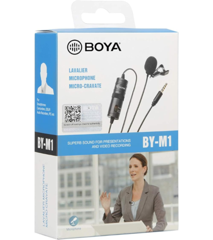 Microfone de Lapela BOYA BY-M1, Omni Direcional