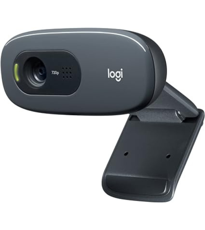 Webcam HD Logitech C270 com Microfone Embutido e 3 MP para Chamadas e Gravações