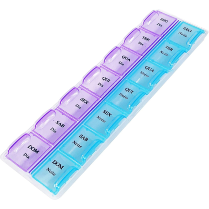 Porta Comprimidos Organizador Semanal Remédio 2x Dia